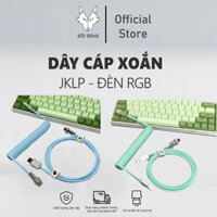 [HỎA TỐC HN - HCM] Dây cáp xoắn bàn phím cơ JKLP (Có đèn) lò xo xoắn dây dù | Dây cáp Type C | Chất lượng cao