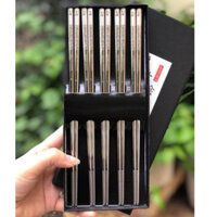[Hỏa Tốc HN] Set 5 đũa ăn Nhật Bản inox 304 mẫu hoa văn đặc ruột 23.5cm