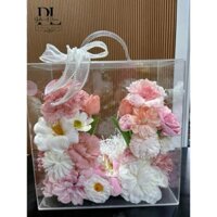 [HOẢ TỐC] HỘP HOA VALI MICA HÀNG CAO CẤP KÍCH THƯỚC 30-30-15CM