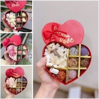 (Hỏa Tốc) Hộp Socola Valentine Trái Tim Chocolate Truffles Cao Cấp Tặng Kèm Túi Thiệp,Socola Tặng,Tỏ Tình Noel Valentine