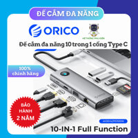 [HỎA TỐC] HUB đa năng Type C 10 in 1 sang cổng USB 3.0 ORICO PW11, RJ45 PD 100W 4K 60Hz HDMI - BẢO HÀNH 24 THÁNG