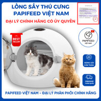 (HỎA TỐC - KHỬ KHUẨN UV), Lồng sấy chó mèo hạn chế nấm rận PAPIFEED chính hãng, máy sấy chó mèo