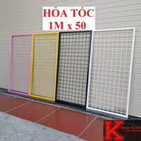 (Hỏa tốc) Khung lưới treo siêu dày - Lưới ô vuông, lưới deco trang trí có khung viền màu trắng đen