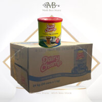 [Hỏa tốc KV HCM] Thùng Sữa đặc (mẫu mới) có đường Dairy Champ loại 1kg (24 lon/thùng)