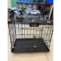 HỎA TỐC -LỒNG VÂN ĐÁ NAN DÀY CHÓ MÈO, CHUỒNG VÂN ĐÁ GẤP GỌN KÈM KHAY HỨNG LỚN