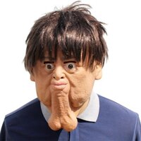 (Hỏa tốc) Mặt nạ trùm đầu con ciu VUI NHỘN bằng cao su thiên nhiên phù hợp hóa trang Halloween