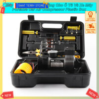 🚀[Hỏa Tốc] - Máy Bơm Hơi Lốp Đa Năng Cho Ô Tô Và Xe Máy Portable Car Air Compressor Plastic Box