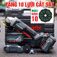 Hoả Tốc Máy Cắt Pin, Máy Mài Pin WORKFIX WF-AG100B Màu Xám, 2 pin 15cell, Có tính năng chống xóc đá, chống khỏi động lại