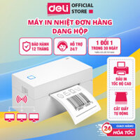 [HỎA TỐC] Máy In Nhiệt DELI Khổ A6 A7 In Đơn Hàng Logo Decal Tự Dán - Kết Nối USB, In Qua Điện Thoại