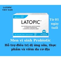[Hỏa tốc] Men vi sinh Latopic Probiotic cho bé viêm da cơ địa từ 01 ngày tuổi (Hộp 3 vỉ x 10 viên nang)