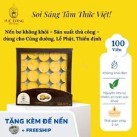 [Hoả Tốc] Nến Bơ Tealight Hộp 100 Viên – Dùng Cúng dường, Lễ Phật, Ngồi thiền