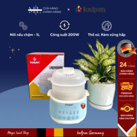 [Hỏa Tốc] Nồi Nấu Cháo Chậm, Chưng Yến, Nấu Chè... Giữ Ấm Kalpen SK2, 1L, Kèm Xửng Hấp