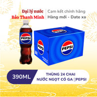 [HỎA TỐC] Nước ngọt có ga PEPSI 390ml (Thùng 24 chai) (Date xa)