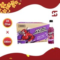 HỎA TỐC - Nước Tăng Lực Rồng Đỏ Chai Pet Hương Nho 24 chai x 330ml