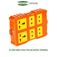 [Hỏa Tốc] Ổ cắm điện 6 lỗ chịu tải cao 6500W CHÍNH HÃNG OMINSU 30A 250A lõi sứ chống cháy, chịu va đập