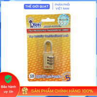 [HỎA TỐC] Ổ khóa số mini YETI No.320 chất liệu đồng thau, 3 số mật khẩu thay đổi tùy ý - Hàng chính hãng