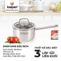 [HỎA TỐC] Quánh inox LIỀN KHỐI, nồi nấu bột LIỀN KHỐI Kalpen (Đức) Emer EM16 - Bảo hành 30 năm