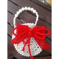 🔥HỎA TỐC 🔥RtL - Túi xách / Túi cầm tay / Túi kết hạt Túi xách hạt cườm hình nơ