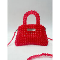🔥HỎA TỐC 🔥RtL - Túi xách / Túi kết hạt cườm / Túi đeo chéo màu đỏ nhẹ nhàng cho nữ