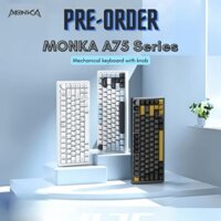 (HOẢ TỐC, SẴN HÀNG) Bàn Phím Cơ Monka A75 Mạch Xuôi Alu CNC6063 Full Phím - Hàng Chính Hãng
