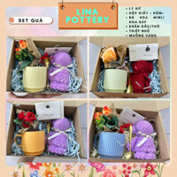 [HOẢ TỐC] Set quà cốc sứ/Ly sứ dễ thương, hộp quà tặng kèm gấu hoa và thiệp mừng ngày quốc tế phụ nữ, sinh nhật, kỷ niệm