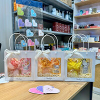 (HOẢ TỐC) Set túi đựng quà kèm hoa khô thật bó to