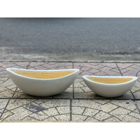 Hoả tốc SG - Chậu trồng cây, chậu gốm sứ kiểu thuyền dùng để trồng cây thật, cây giả