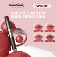 (HOẢ TỐC ) Son Môi 2 Đầu Bùn Lì & Bóng Chống Dính Cốc SPENNY
