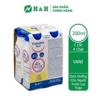 (Hoả Tốc) Sữa Fresubin Renal Drink Vanilla cho người suy thận trước lọc thận (200 ml x 4 chai)