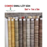 [HỎA TỐC] Thảm trải lót sàn simili vân gỗ (COMBO 5 M2) , tấm simili dán sàn giả gỗ nền nhựa pvc nhám chống trượt dày