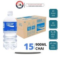 (HỎA TỐC) Thùng 15 chai Pocari Sweat 900ml bù nước, bù ion bổ sung năng lượng hỗ trợ cơ thể