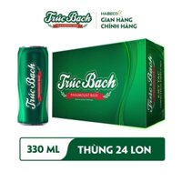 [HỎA TỐC] Thùng 24 lon Bia Trúc Bạch - HABECO (330ml/lon)