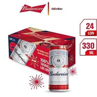 (HỎA TỐC) Thùng 24 lon bia Budweiser 330ml lon cao