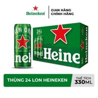 [Hỏa tốc] Thùng 24 lon bia Heineken (Ken Xanh/Ken Bạc) 330ml/lon
