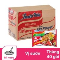 [HỎA TỐC] Thùng 40 gói mì xào khô Indomie Mi Goreng Rasa Iga Penyet vị sườn 80g