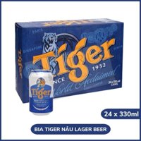 [Hỏa Tốc] Thùng bia tiger nâu Lager Beer 24 lon x 330ml.