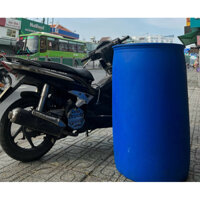 [HOẢ TỐC] Thùng Phi Nhựa Nắp Liền 220 lít, Thùng Đựng Nước Tưới Thùng làm bè cá (Đã qua sử dụng)