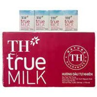 (Hỏa Tốc) Thùng TH true MILK hương Dâu 48 hộp/12 lốc - 110 ml (từ 1 tuổi)
