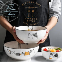 [HỎA TỐC] Tô Sứ Lớn Cao Cấp hình mèo siêu dễ thương -Tô decor xinh nhiều kích thước Bộ Tô cho gia đình Bát sứ Tô Canh Sứ