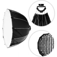 [Hỏa Tốc TPHCM] Soft-box parabolic 95cm có Grid,đèn led cob Puluz 150w làm mềm ánh sáng đèn Flash/Led {linhkiensgstore}}