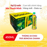 [HOẢ TỐC] Trà BONCHA vị Chanh chai 450ml (Thùng 24 chai) (Date xa)