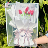 [HỎA TỐC] Túi 5 bông hoa Tulip cao cấp quà tặng ý nghĩa ngày 8/3, 20/10, 20/11 - Quà tặng kỉ niệm đẹp và giá rẻ