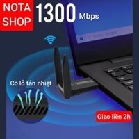 [HỎA TỐC] USB WiFi Bluetooth 5.0 - Card WiFi + râu dài giúp nâng WiFi lên 5Ghz 1300Mbps cho Laptop PC máy bàn
