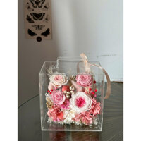 [Hoả tốc] Vali hoa khô bất tử kích thước 15x15x10cm