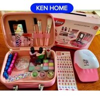 [HỎA TỐC] Vali Trang Điểm Kèm Hơ Móng An Toàn Cho Bé Yêu - Đồ Chơi Cho Bé - SP0482 KEN HOME