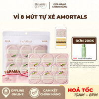(HOẢ TỐC) Vỉ 8 Bông Mút Tự Xé AMORTALS Peach Farm