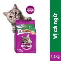 [HỎA TỐC] WHISKAS® Thức ăn cho mèo lớn dạng hạt vị cá ngừ 1.2kg (1 túi)