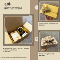 [Hoả tốc] Xà phòng sả chanh/Cafe quế/Yến Mạch + Tẩy tế bào chết cafe Gift Set - Quà tặng À Ơi WS04