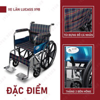 (Hoả tốc) Xe lăn tay bánh mâm Lucass X-9B (X9B)