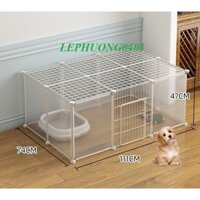 💥[HỎA TỐC]💥Chuồng quây cho chó mèo thú cưng nhựa trong suốt có cửa lắp ghép nhiều kiểu